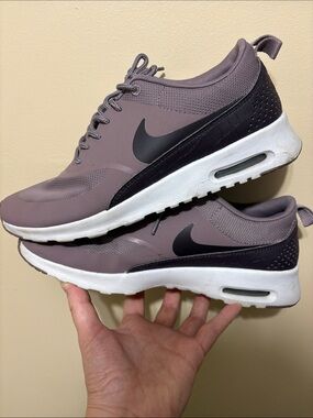 Nike Women's Air Max Sneaker in Mauve with Black Swoosh